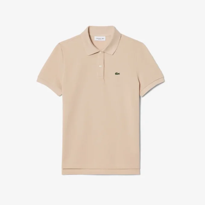 Kadınlar İçin Normal Kesim Esnek Petit Piqua Polo Tişört