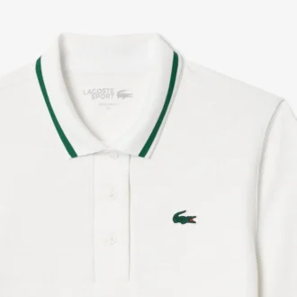Kadınlar İçin UV Korumalı Çizgili Yakalı Tenis Polo Tişörtü