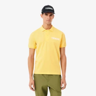 Klasik Kesim Baskılı Petit Piqua Polo Tişörtü