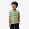 Kontrast Çizgili Petit Piqua Polo Tişörtü