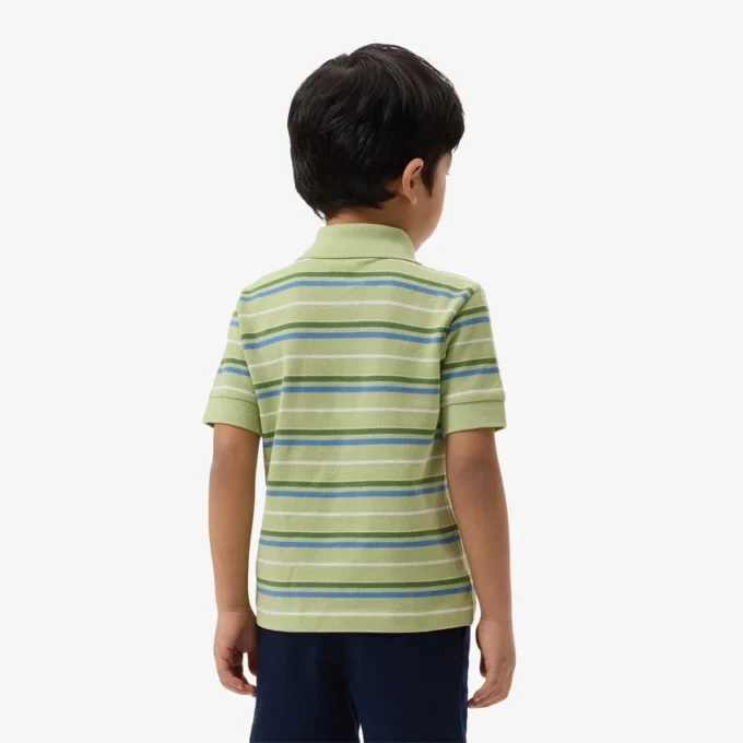 Kontrast Çizgili Petit Piqua Polo Tişörtü