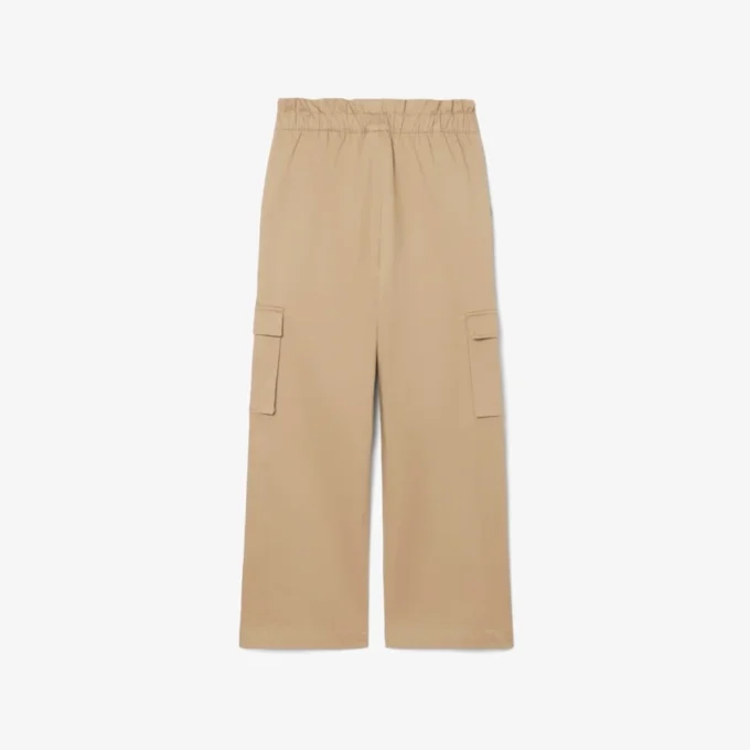 Kız Çocuk Pamuklu Twill Kargo Pantolon