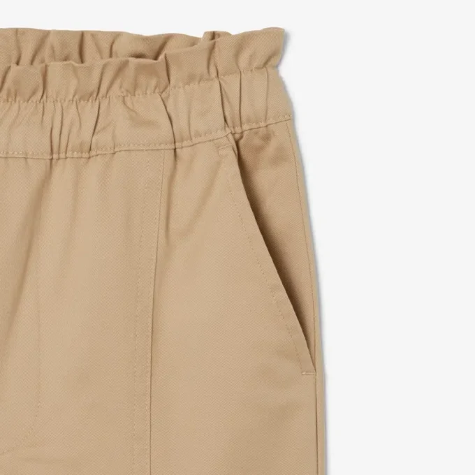 Kız Çocuk Pamuklu Twill Kargo Pantolon