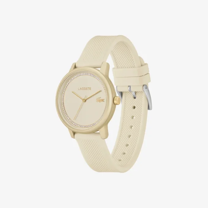 Lacoste.12.12 Go 3 İbreli Şampanya Rengi Silikon Saat