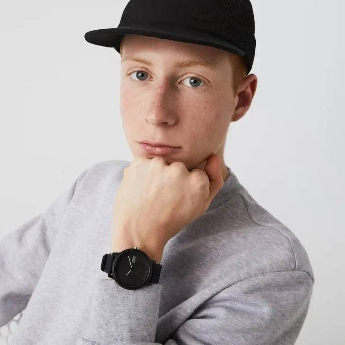 Lacoste.12.12 Siyah Silikon Kayışlı Saat
