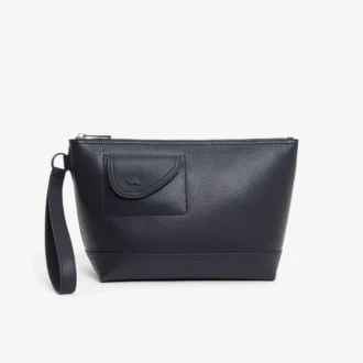 Lacoste Club Damarlı Deri Clutch