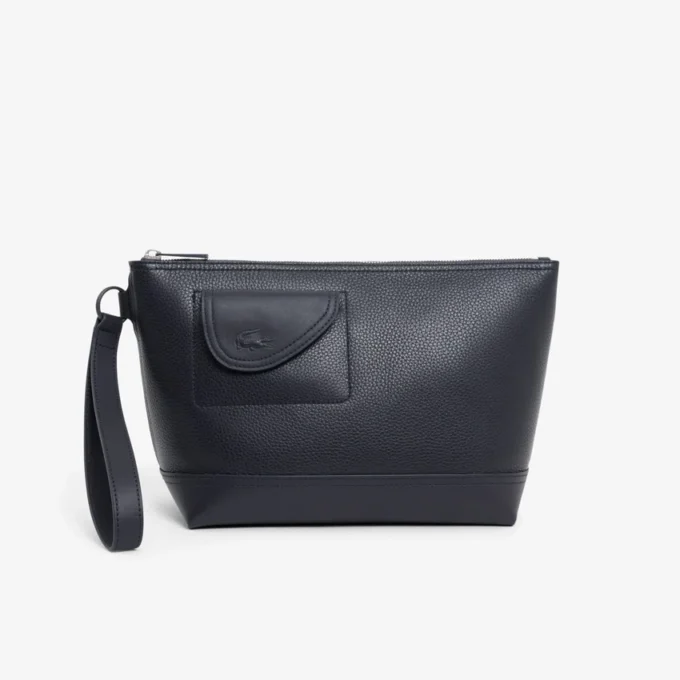 Lacoste Club Damarlı Deri Clutch