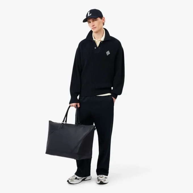 Lacoste Club Damarlı Deri Hafta Sonu Çantası