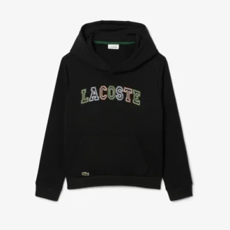 İşlemeli Polar Kapüşonlu Sweatshirt
