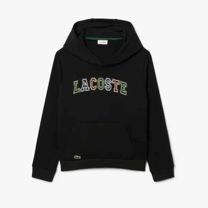 İşlemeli Polar Kapüşonlu Sweatshirt
