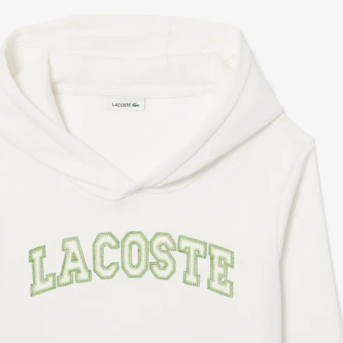 İşlemeli Polar Kapüşonlu Sweatshirt