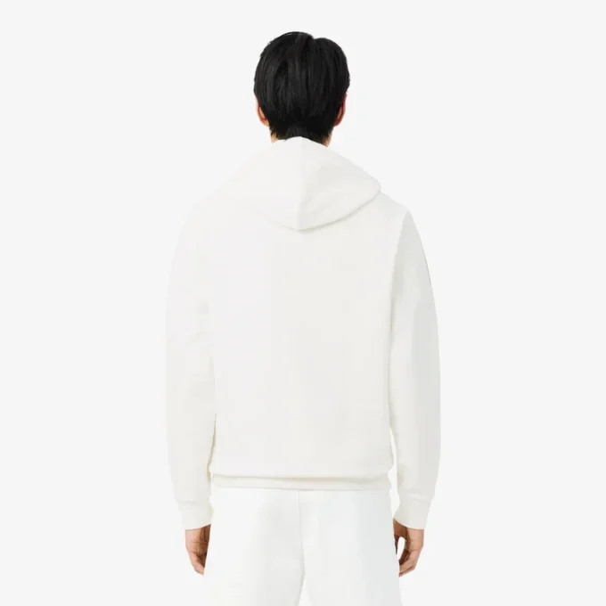 Logo Şeritli Fermuarlı Kapüşonlu Sweatshirt