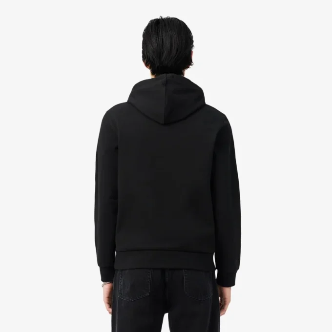 Logo Şeritli Fermuarlı Kapüşonlu Sweatshirt