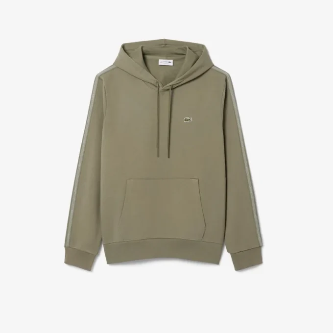 Logo Şeritli Fermuarlı Kapüşonlu Sweatshirt