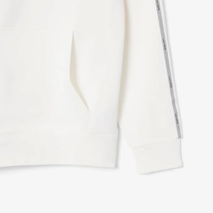 Logo Şeritli Fermuarlı Kapüşonlu Sweatshirt
