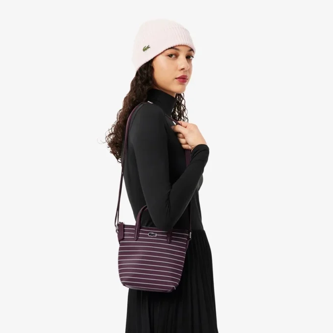Mini Çizgili L.12.12 Concept Tote