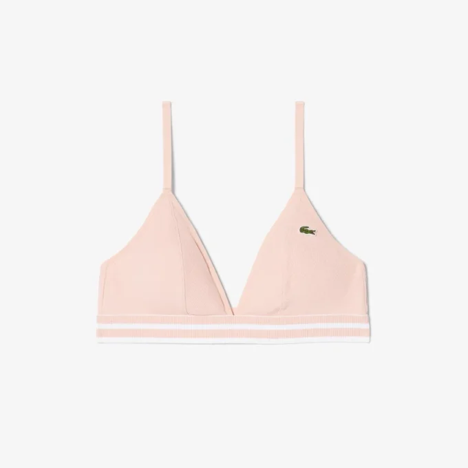 Nervürlü Pamuklu Üçgen Bralette