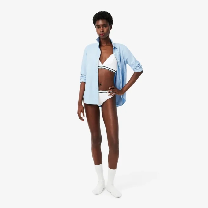 Nervürlü Pamuklu Üçgen Bralette