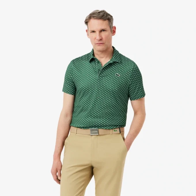 Normal Kesim Baskılı Golf Polo Tişörtü