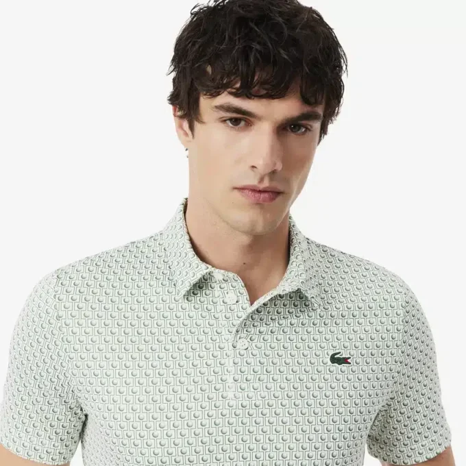 Normal Kesim Baskılı Golf Polo Tişörtü