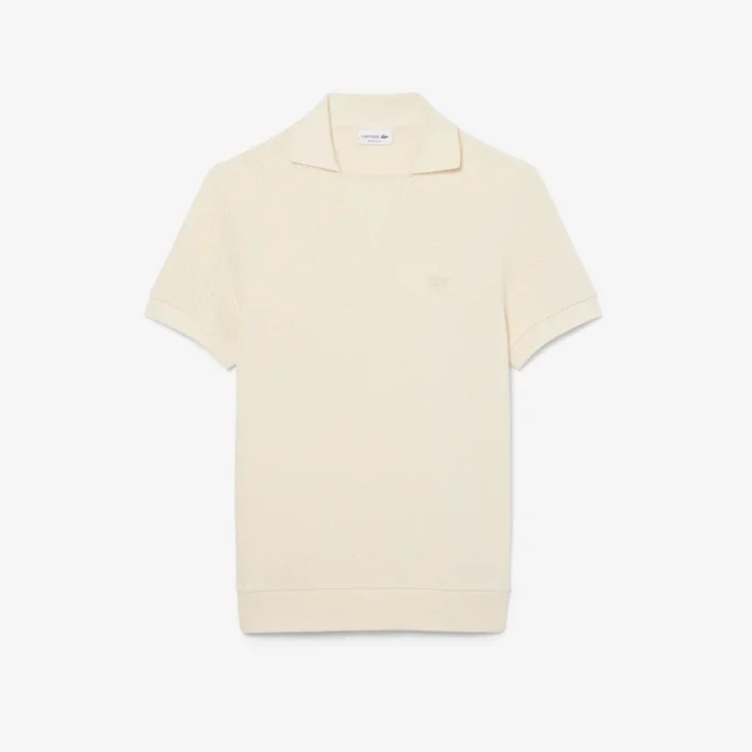 Normal Kesim Dantelli Pamuklu Polo Tişört