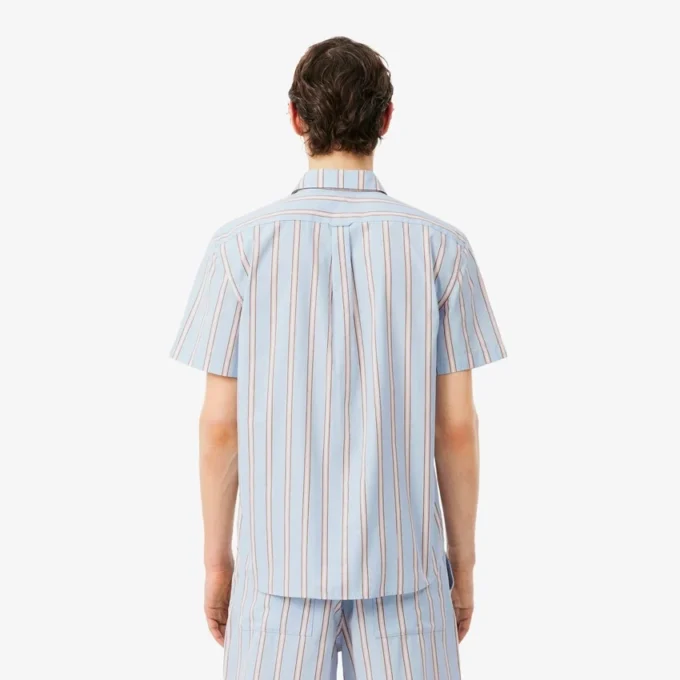 Normal Kesim Çizgili Poplin Gömlek