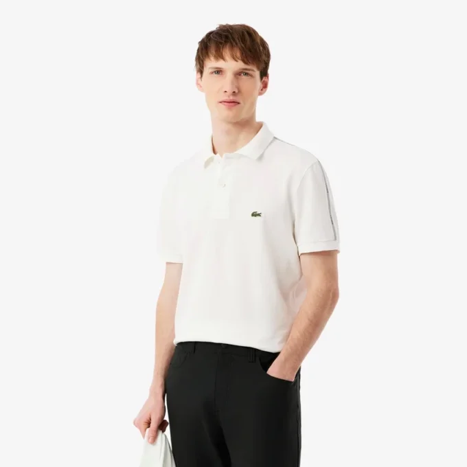 Normal Kesim Logo Şeritli Polo Tişört