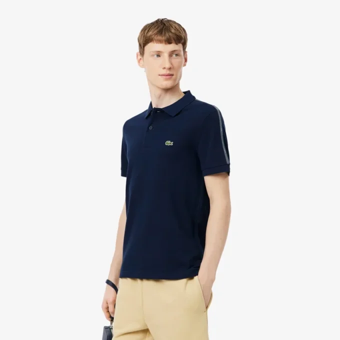 Normal Kesim Logo Şeritli Polo Tişört