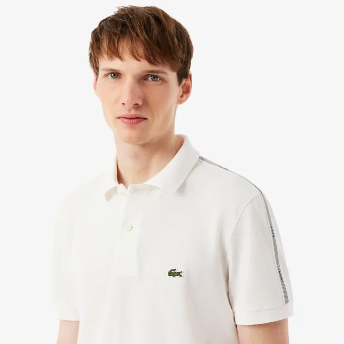 Normal Kesim Logo Şeritli Polo Tişört