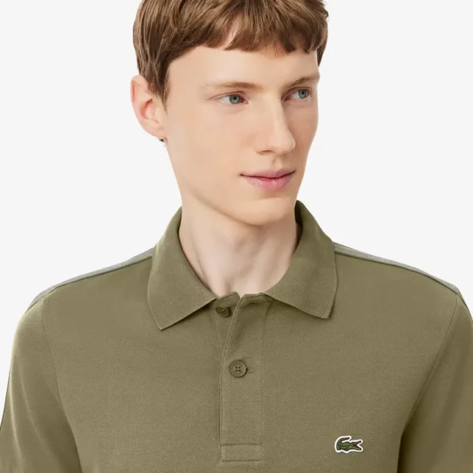 Normal Kesim Logo Şeritli Polo Tişört