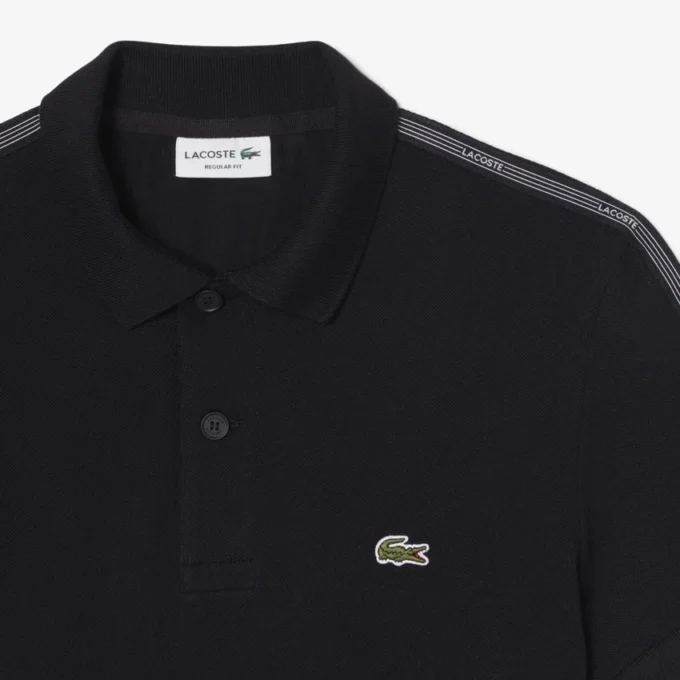 Normal Kesim Logo Şeritli Polo Tişört