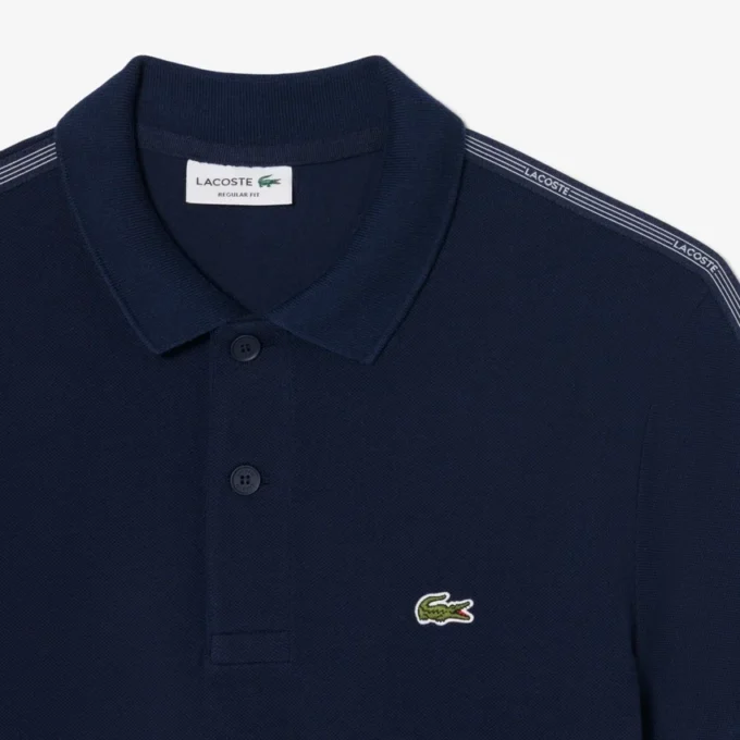 Normal Kesim Logo Şeritli Polo Tişört