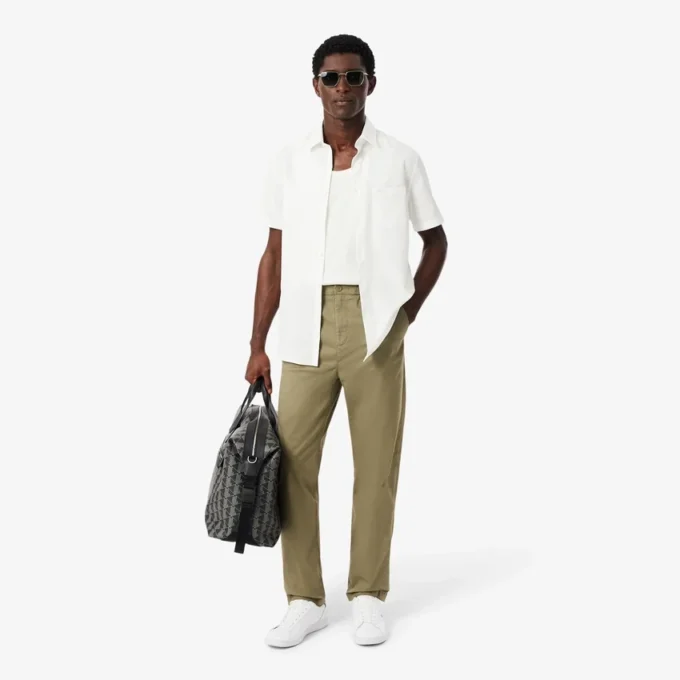Normal Kesim Pamuklu Twill Chino Pantolon