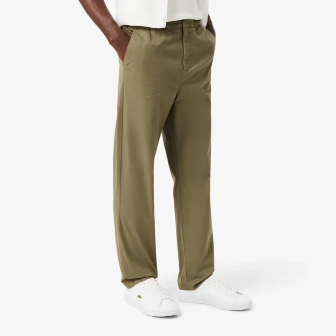 Normal Kesim Pamuklu Twill Chino Pantolon