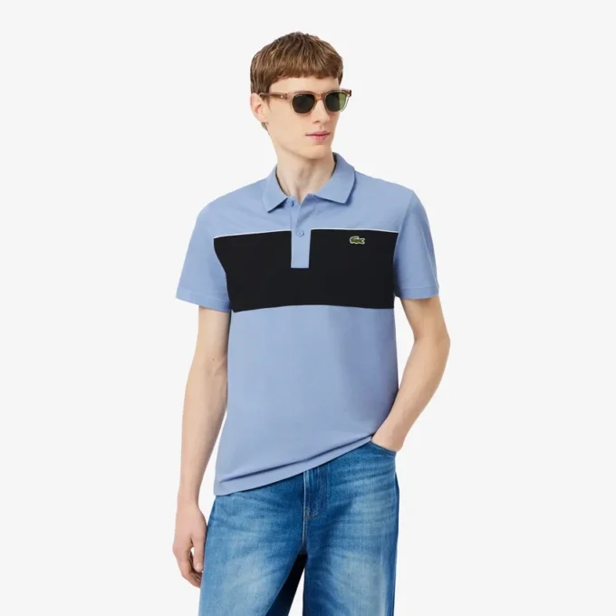 Normal Kesim Renk Bloklu Piqua Polo Tişörtü