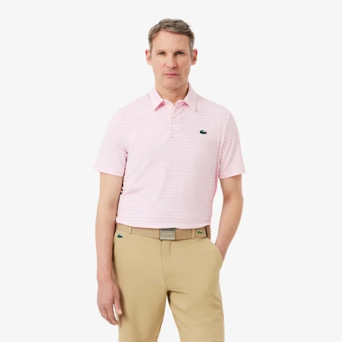 Normal Kesim Ultra Dry Çizgili Golf Polo Tişörtü