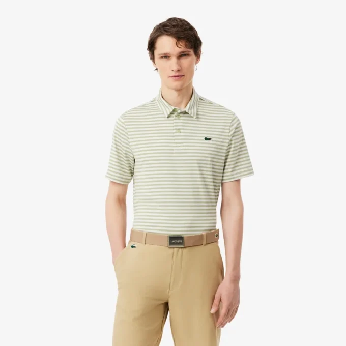 Normal Kesim Ultra Dry Çizgili Golf Polo Tişörtü