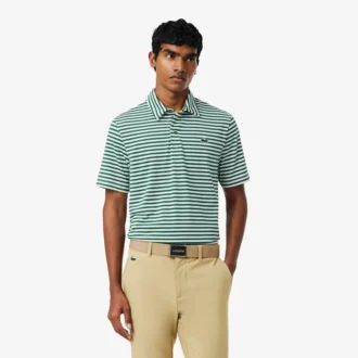 Normal Kesim Ultra Dry Çizgili Golf Polo Tişörtü