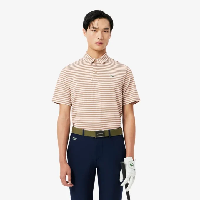 Normal Kesim Ultra Dry Çizgili Golf Polo Tişörtü