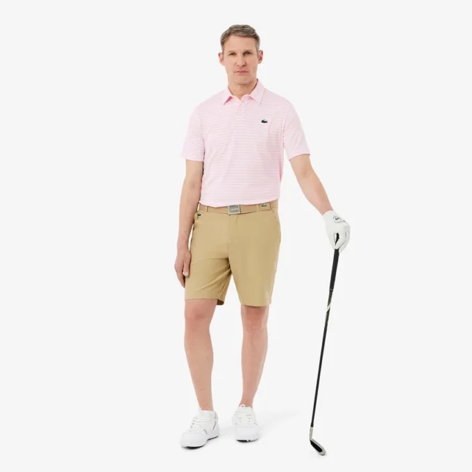 Normal Kesim Ultra Dry Çizgili Golf Polo Tişörtü