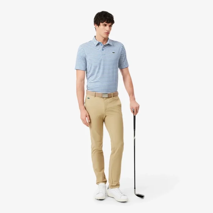 Normal Kesim Ultra Dry Çizgili Golf Polo Tişörtü
