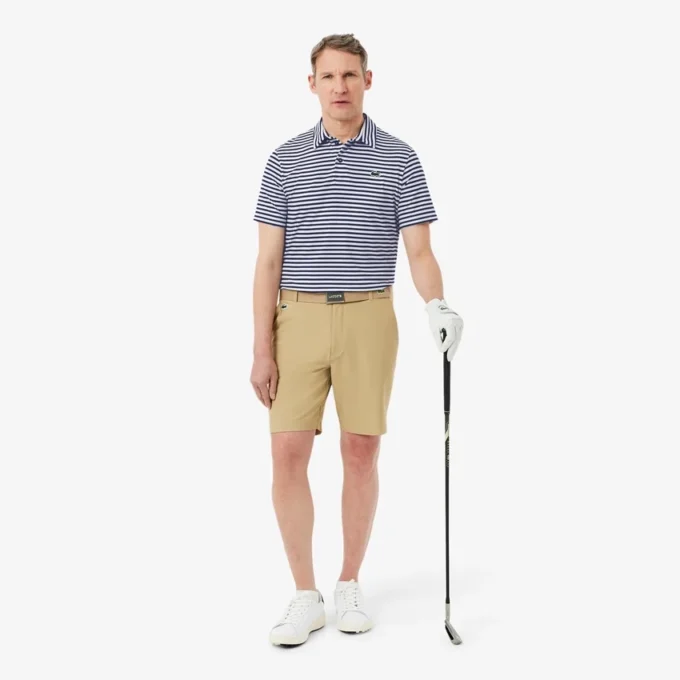 Normal Kesim Ultra Dry Çizgili Golf Polo Tişörtü