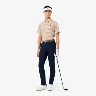 Normal Kesim Ultra Dry Çizgili Golf Polo Tişörtü