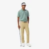 Normal Kesim Ultra Dry Çizgili Golf Polo Tişörtü
