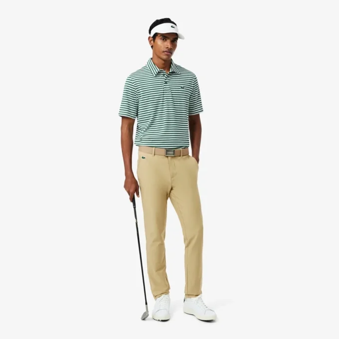 Normal Kesim Ultra Dry Çizgili Golf Polo Tişörtü