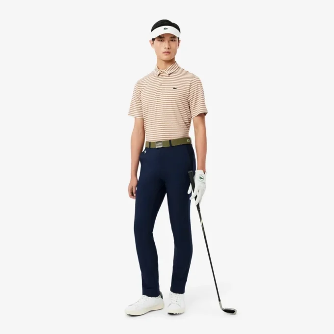 Normal Kesim Ultra Dry Çizgili Golf Polo Tişörtü