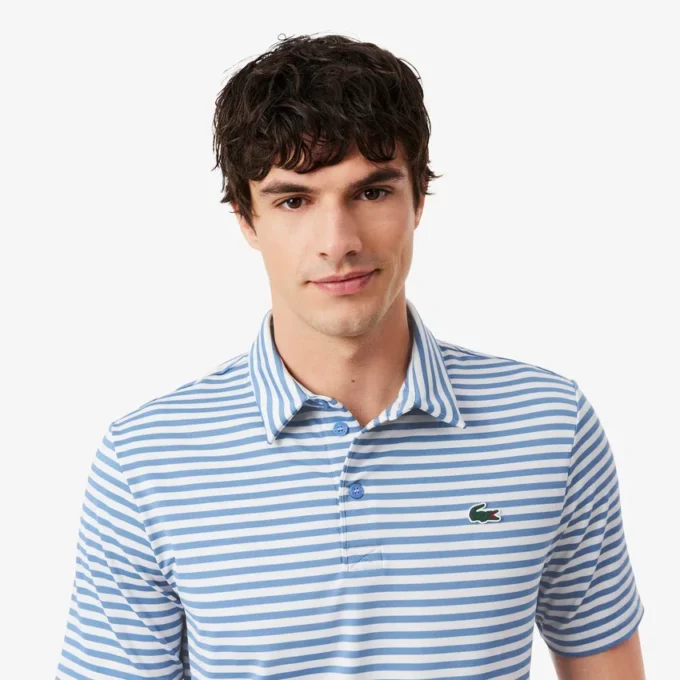 Normal Kesim Ultra Dry Çizgili Golf Polo Tişörtü