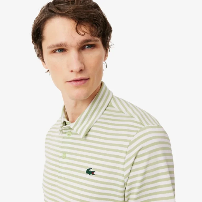 Normal Kesim Ultra Dry Çizgili Golf Polo Tişörtü