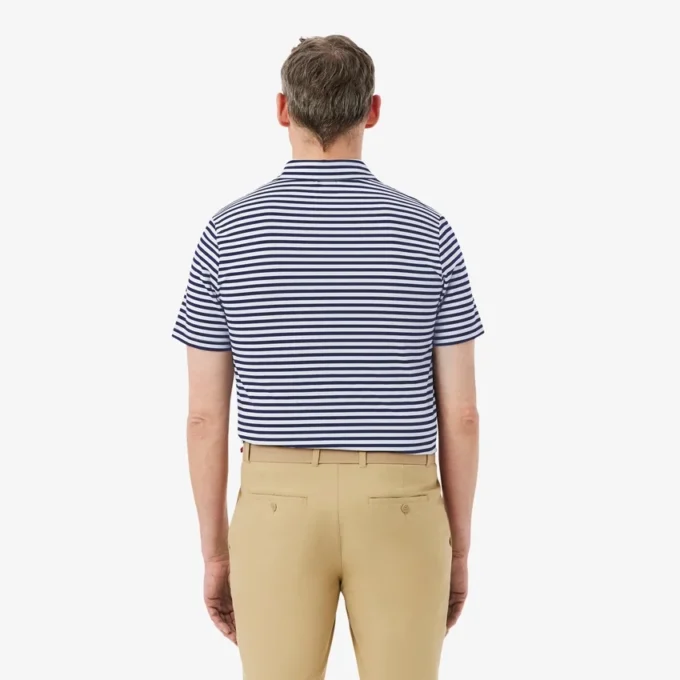 Normal Kesim Ultra Dry Çizgili Golf Polo Tişörtü