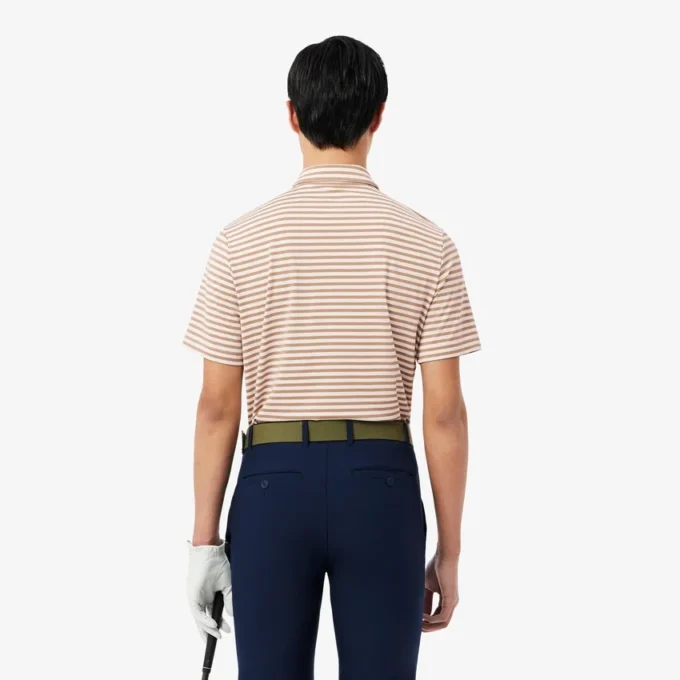 Normal Kesim Ultra Dry Çizgili Golf Polo Tişörtü